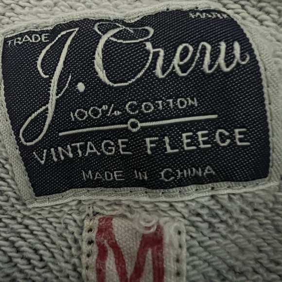 J. Crew Heather gray vintage fleece hoodie, size M - Picture 2 of 3